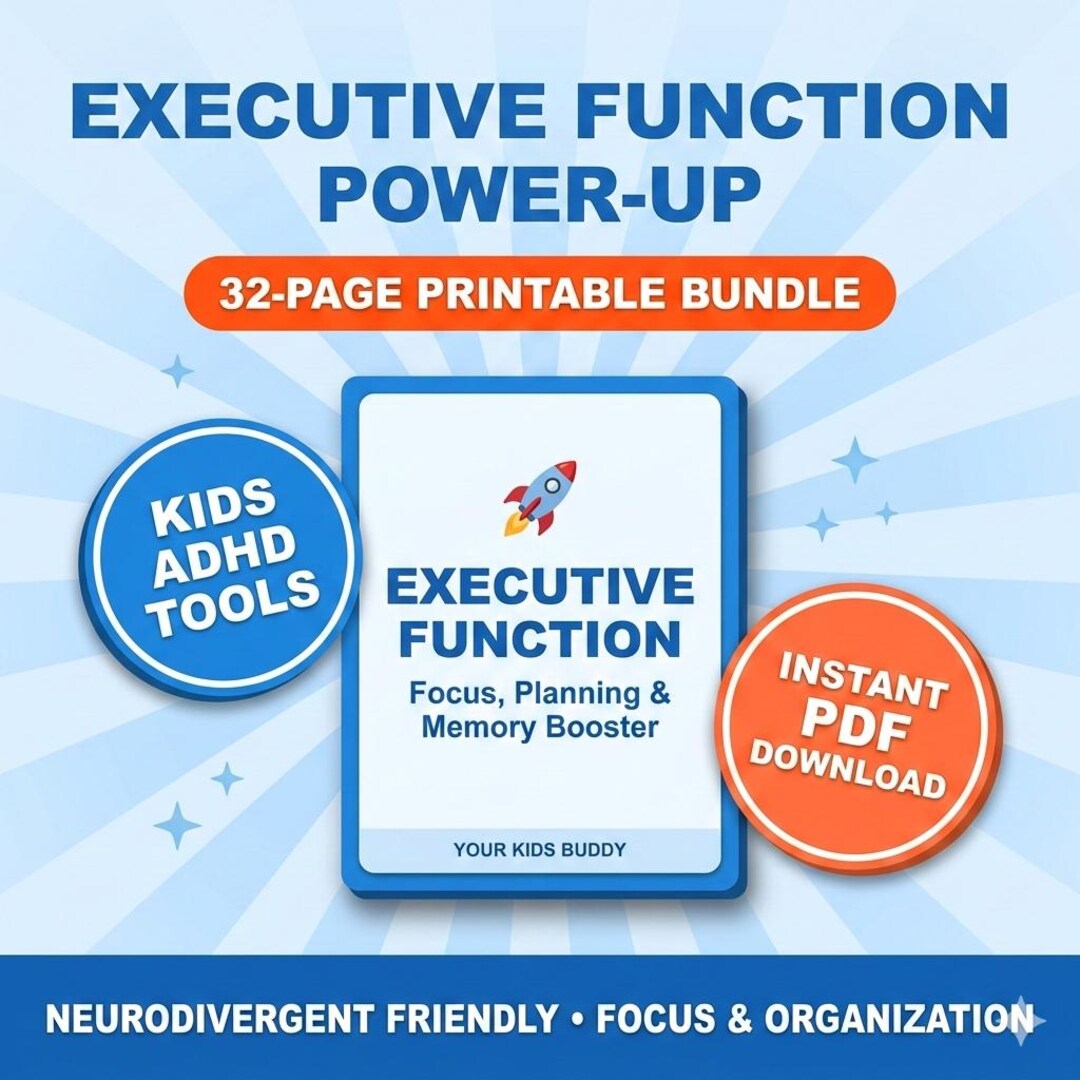 ADHD Executive Function Planner for Kids | Beat Task Paralysis & Time ...