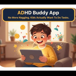 Aplicación para niños con TDAH / Deja de molestar / Tabla de tareas gamificada, horario visual y sistema de recompensas / Acceso de por vida