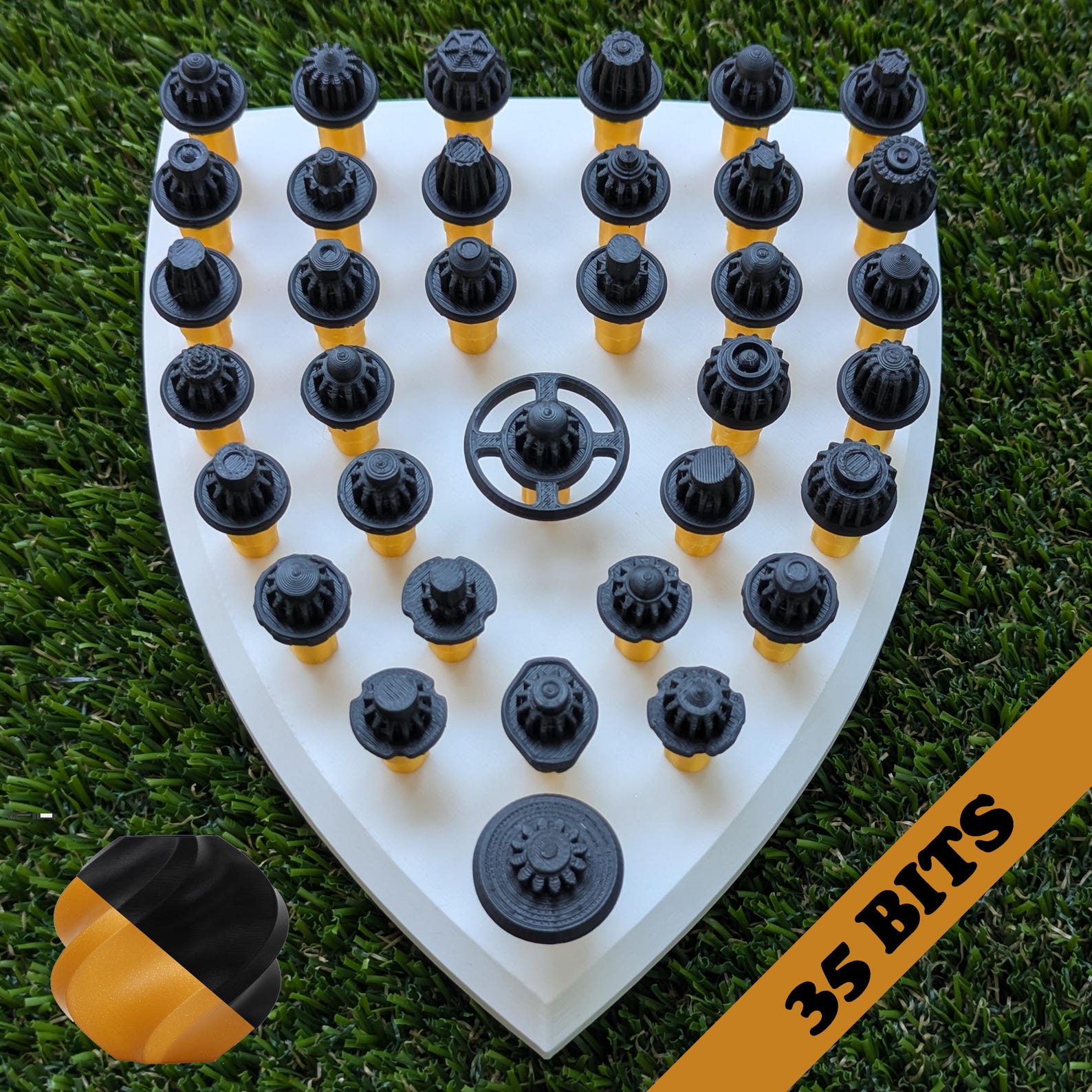 Black & Gold Bits Compatible With Beyblade X: 35 Bit Upgrade Set - Etsy