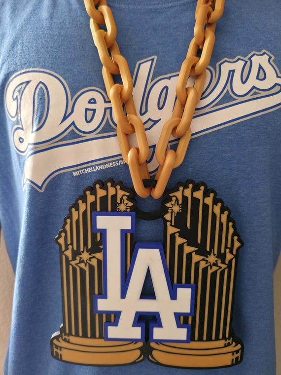 Dodgers Back to Back Trophy Pendant Chain 3D Printed Fan Necklace