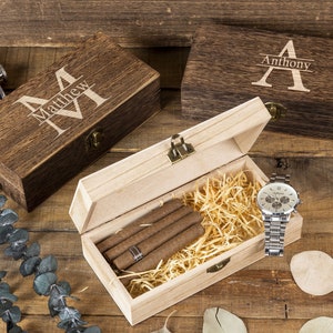 Personalisierte Groomsmen Geschenke Box, Holzkiste für Hochzeit, Trauzeuge Geschenk, Personalisierte Holzkiste, Trauzeuge Vorschlag, Zigarren Geschenkbox