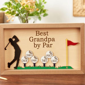 Personalized Dad/Grandpa Best By Par Golf Sign, Golf Gifts For Dad From Daughters And Sons, Birthday Gift Dad, Fathers Day Gift For Grandpa