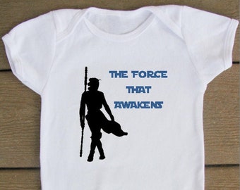 Rey Skywalker Star Wars Baby Bodysuit.  White Long Sleeve available