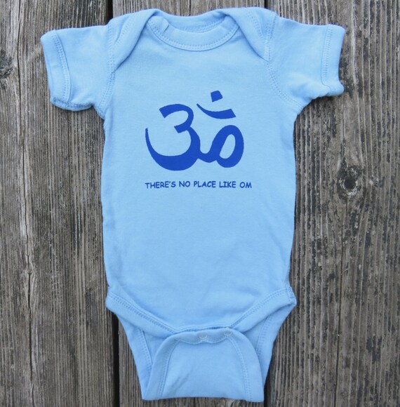 Body De Bebe De Yoga Om Manga Larga Blanco Disponible Etsy
