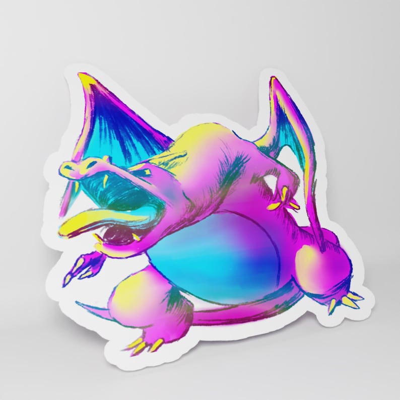 Vinyl CMYK Charizard Sticker - Etsy
