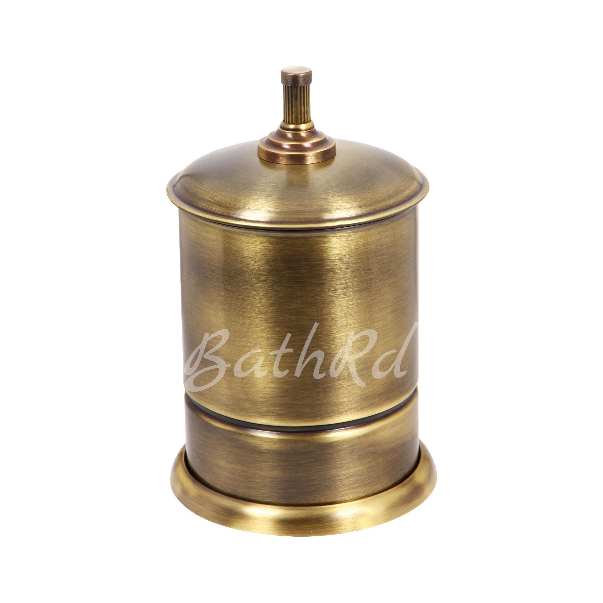 Antique Brass Trash Can, Vintage Style Stainless Luxury Trash Bin, for ...
