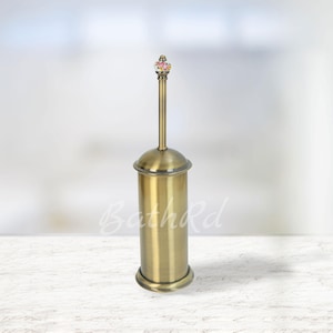 Antique  Brass Toilet Brush Holder
