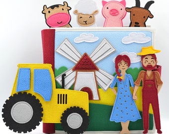 Felt Quiet Book: Farm Animals Montessori Activity Book