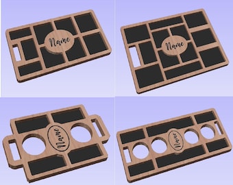 4 Pack of Customizable Charcuterie & Beer Pairing Boards, Cnc, Cnc Router, SVG, AI, DXF, pdf, crv