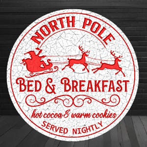 Noordpool Bed & Breakfast, Kerstmis, Kerstbord, CNC, CNC-router, SVG, AI, DXF, pdf, crv, bestand