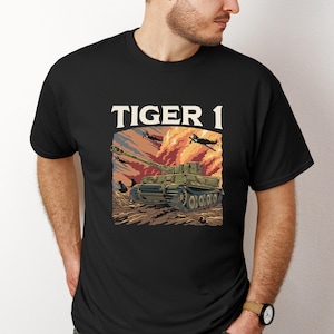 WWII Tiger I Tank T‑Shirt — 100% Cotton, Premium Quality, Multiple Colors - Perfect for a gift