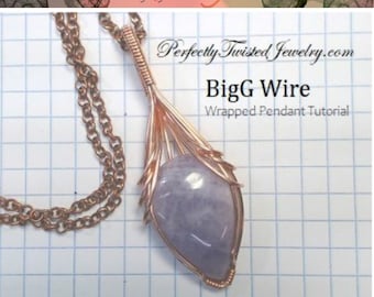 BigG Wire Wrapped Pendant Tutorial: DIY Gemstone Jewelry (PDF Pattern)