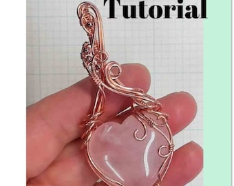 TUTORIAL Key to My Heart Wire Wrapped Pendant Tutorial, Perfectly Twisted Jewelry, DIY wire gemstone jewelry