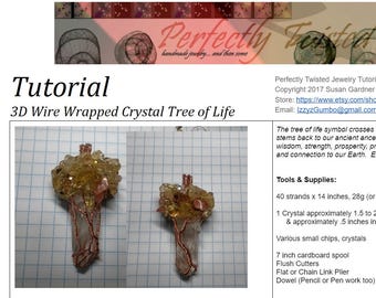 Wire Wrap Tree of Life Crystal Pendant Tutorial (Digital Download)