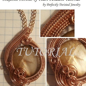 DIY Wire Wrapping TUTORIAL, Wire Wrapped Pendant, Majestic Mother of Pearl, Wire Weave Jewelry Pendant Project Perfectly Twisted Jewelry