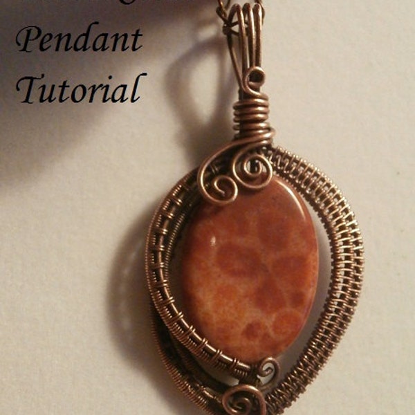 Wire Weave Pendant TUTORIAL, 3 files! Wire Wrapped Jewelry Pendant, DIY PDF Download Jewelry Pattern, Making Wire Jewelry, Perfectly Twisted