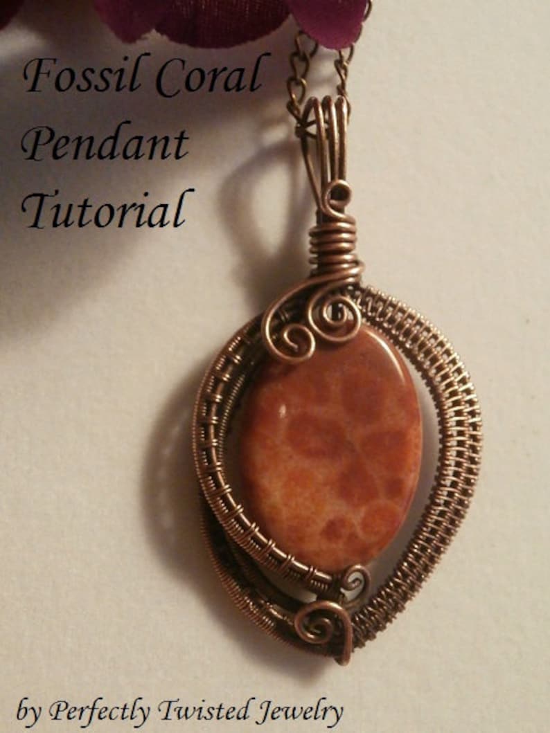 Wire Weave Pendant TUTORIAL, 3 files Wire Wrapped Jewelry Pendant, DIY PDF Download Jewelry Pattern, Making Wire Jewelry, Perfectly Twisted image 1
