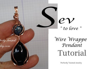 TUTORIAL Wire Wrapped Pendant, PDF, DIY Wire Jewelry Pattern