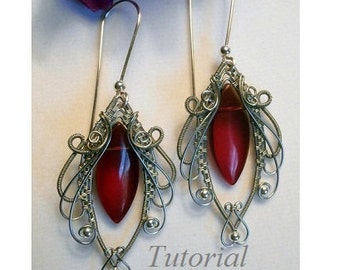 Wire Wrapped Marquise Earrings & Pendant Tutorial (PDF Pattern)