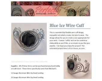 TUTORIAL, Wire Wrapped Blue Ice Cuff Bracelet, DIY, Handmade Wire Jewelry Project  Perfectly Twisted Jewelry