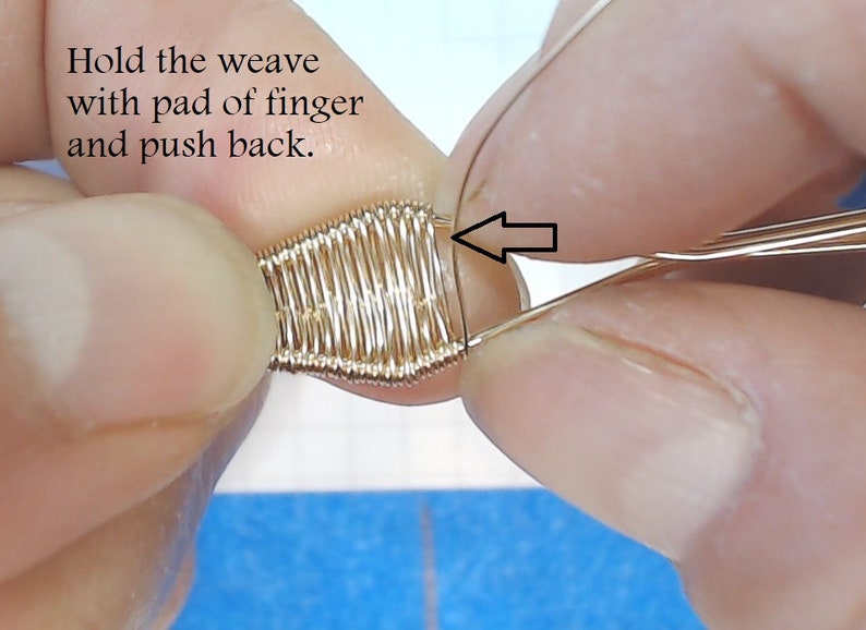DIY Tutorial Wire Weaved Pendant Drops of Gold Jewelry Pattern, PDF download, Perfectly Twisted Jewelry image 6