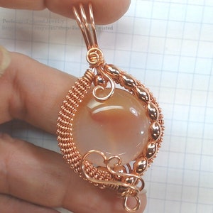 DIY TUTORIAL Wire Wrapped Jewelry Pendant, Beginner to Intermediate Pattern, Making a Wire Coiled and Beaded Pendant, Perfectly Twisted image 6