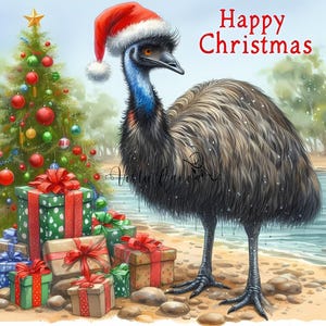 Australische kerst clipart 2, bundel 17, Aussie PNG, Aussie aquarel clipart, kaart, Aussie Xmas, Aussie Animals, xmas, Instant Download