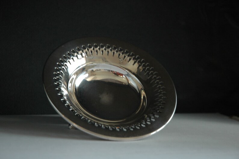Bristol Silver Plate Footed Bowl by Poole Etsy