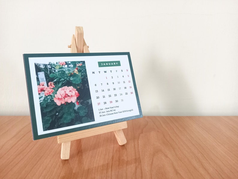 Printable Aesthetic Photography Desk Calendar of 2025 PDF Only Etsy
