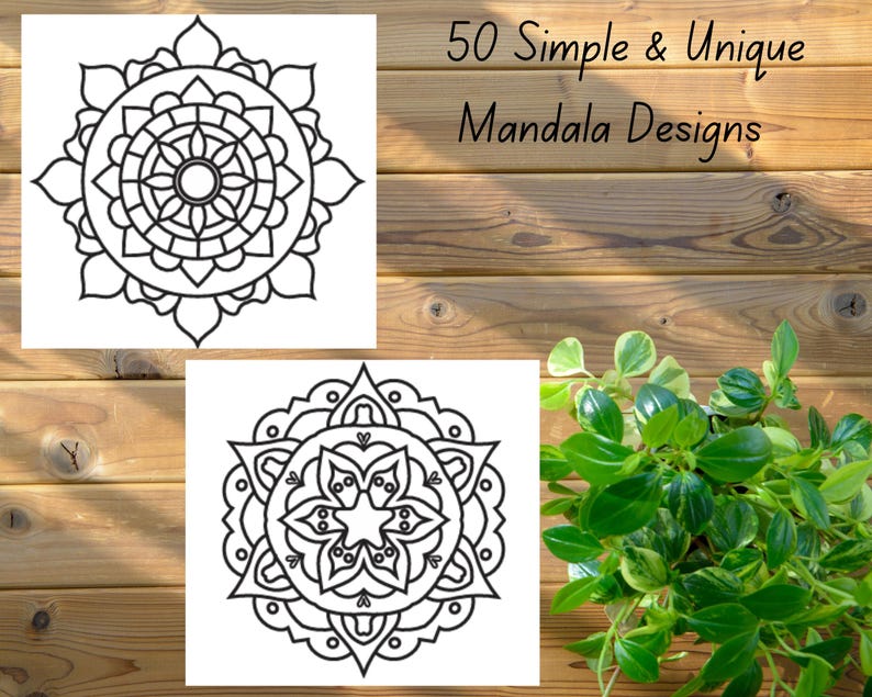 Printable Mandala Coloring Pages Bold & Easy Stress Relief Printable ...