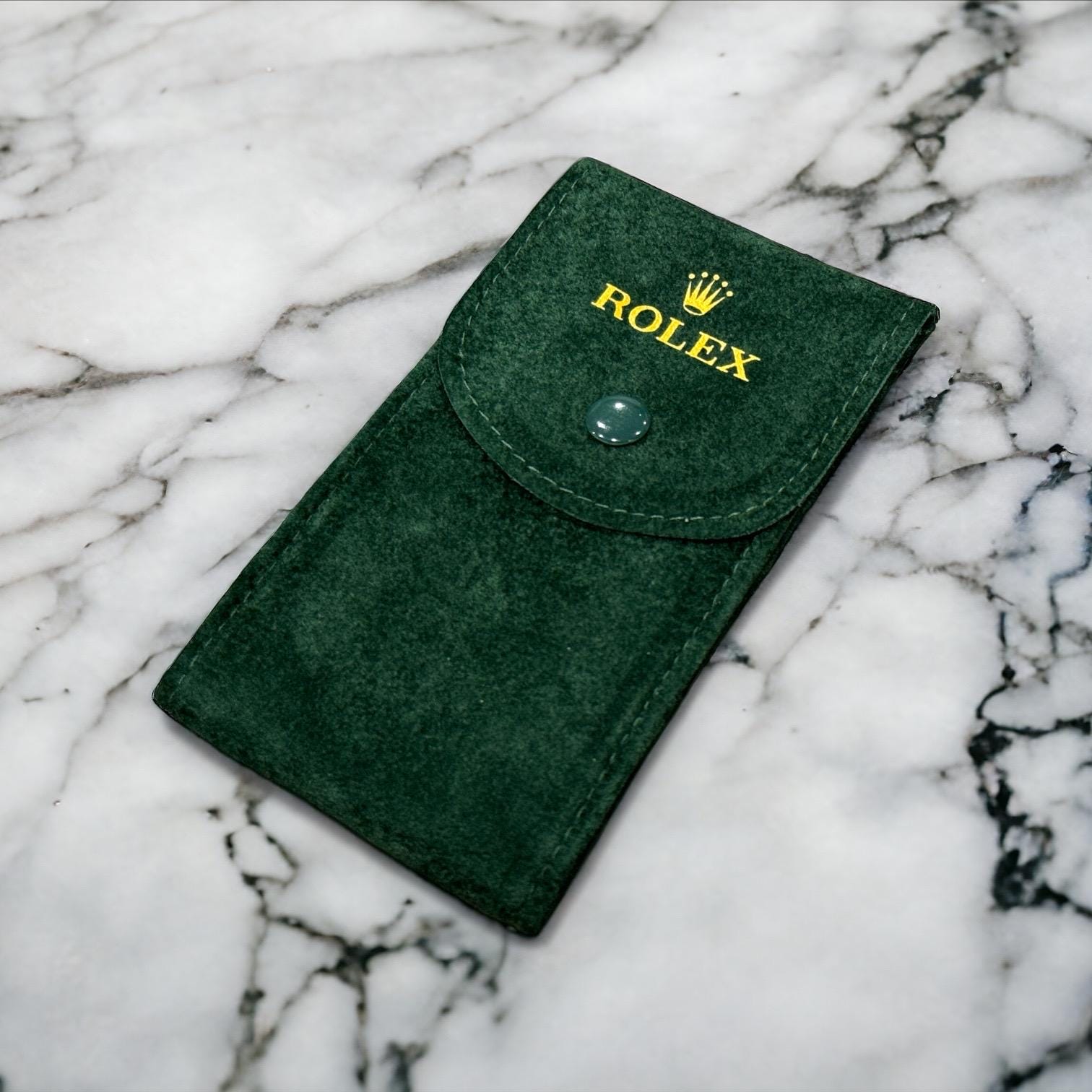 ROLEX 緑色レザー小物入れ Brand New Authentic Rolex Green Suede Travel Case Pouch +