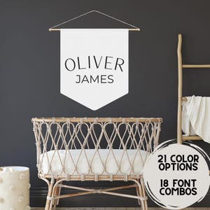 Custom name banner, pennant banner, baby gift, baby nursery pennant, customized flag, nursery name sign, kids room sign, custom name flag