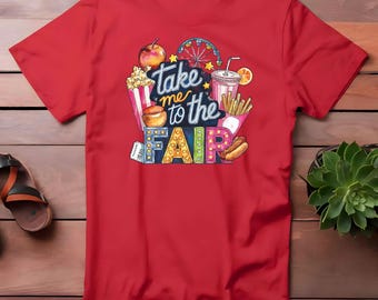 Take me to the Fair T-Shirt, County State Fair Country Rides T-Shirt, Neon Ferris Wheel, Fall Autumn Tee