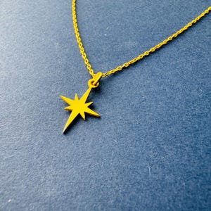 Sterling Silver Star Necklace: Dainty Celestial Jewelry, North Star Charm