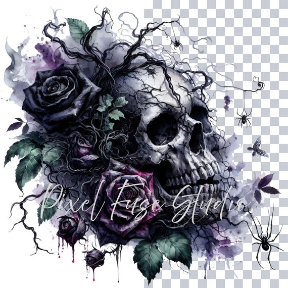 USED 特殊加工 Skull&Roses Blackparts エレキギター Black Halloween