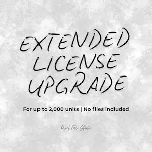 Extended Commercial License | Up to 2,000 Units | License Upgrade for Pixel Fuse Studio Digital Designs