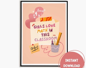 Printable Educational Poster Science Classroom Decor Science Art Inspirational Wall Art Women in Math STEM Teacher Appreciation Gift