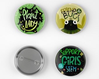 STEM Pin Buttons: Science Gift Set of 3