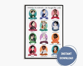 Women in STEM Poster: Famous Scientists Classroom Decor (Digital Download)