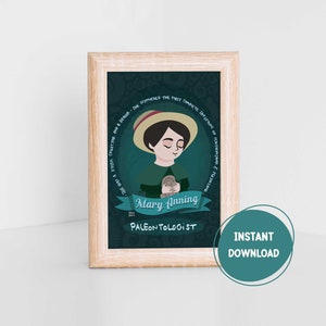 Mary Anning, donne nella scienza, cartolina ritratto stampabile