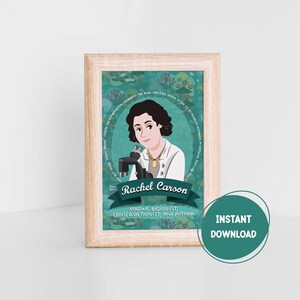 Rachel Carson, donne nella scienza, cartolina stampabile