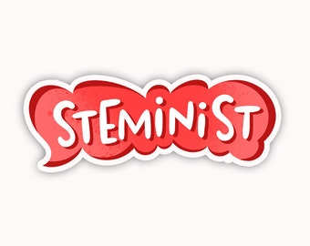 Steminist Sticker: Women in STEM, Science Pride Decal