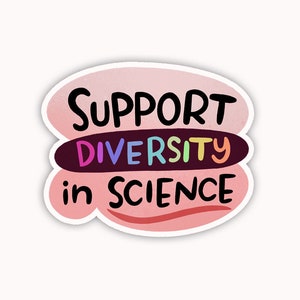 Sticker Diversité dans les STIM Sticker Diversité Support Sticker Plaidoyer STIM Sticker Inclusion Sticker Autonomisation Sticker Égalité Science