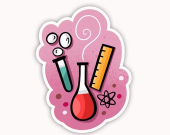 Leuke wetenschapsvinylsticker, cadeau voor wetenschapper
