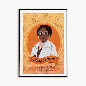 Mary Jackson STEM Print Black History Month Science Classroom Poster Hidden Figures Science Wall Art Science Teacher Gift Classroom Decor