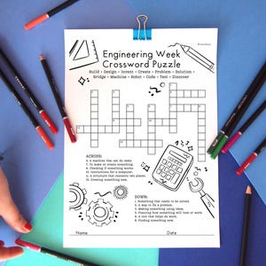Engineering Week Crossword Puzzle: STEM Worksheet (digital Download) - Etsy