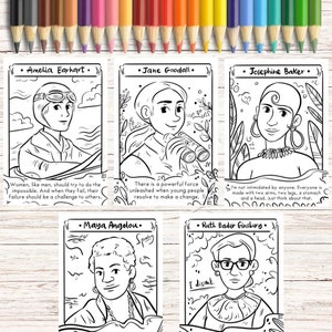 Women History Month Downloadable Coloring Pages