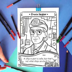 Female Scientist Coloring Page Women in STEM Printable Women in Science ...