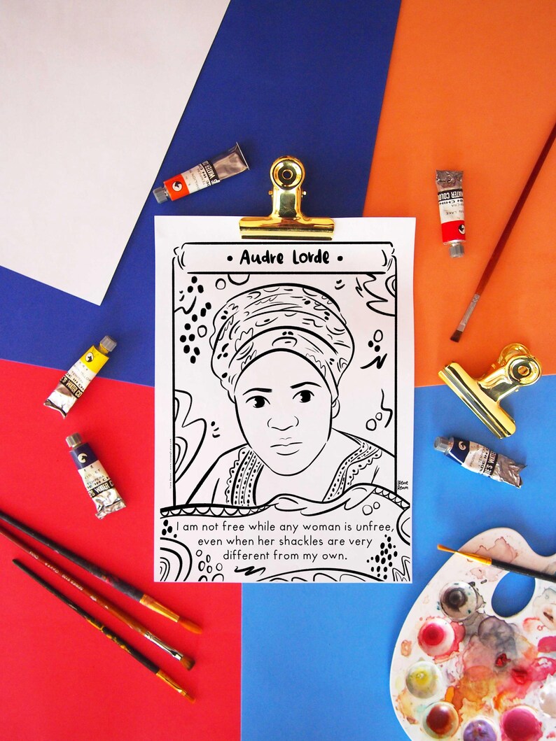 Lorde Color Page Audre Lorde Coloring Page, Queer Icon Printable (digital Download) - Etsy