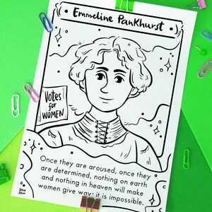 Emmeline Pankhurst Coloring Page Women History Month Girl Power ...